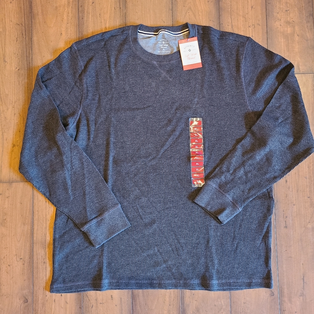 Authentic Knit Goods Thermal Crew Neck NWT